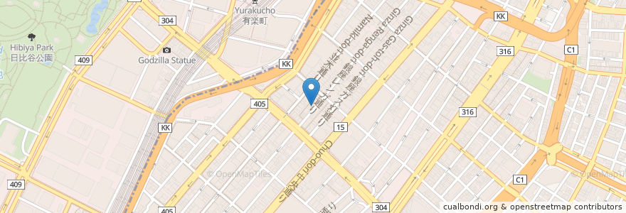 Mapa de ubicacion de ploom shop 銀座店 en ژاپن, 東京都.
