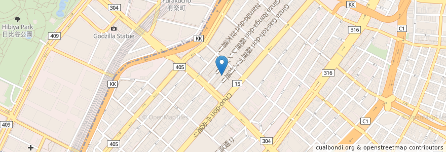 Mapa de ubicacion de シネスイッチ銀座 en اليابان, 東京都.