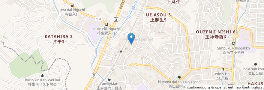 Mapa de ubicacion de たかはし接骨院 en Giappone, Prefettura Di Kanagawa, 川崎市, 麻生区.