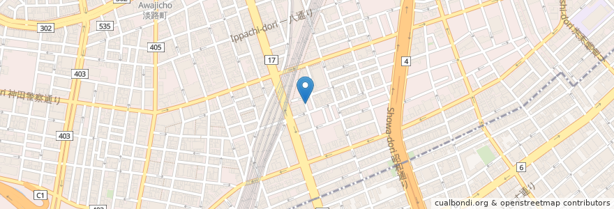 Mapa de ubicacion de ウエストパーキング 神田鍛冶町 en Japon, Tokyo, 千代田区.