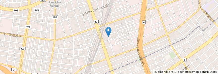 Mapa de ubicacion de ウエストパーキング神田鍛冶町 en Japón, Tokio, Chiyoda.