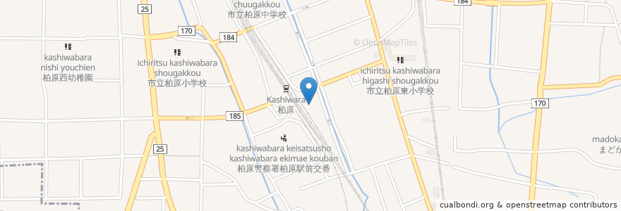 Mapa de ubicacion de スナック喫茶雲母 en Japan, Osaka Prefecture, Kashiwara.