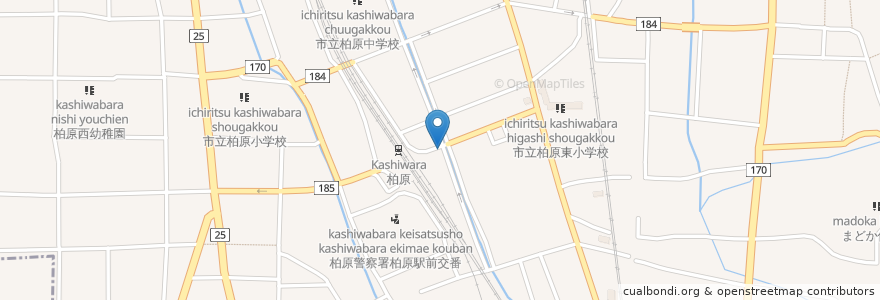 Mapa de ubicacion de ほっかほっか亭 柏原駅前店 en ژاپن, 大阪府, 柏原市.