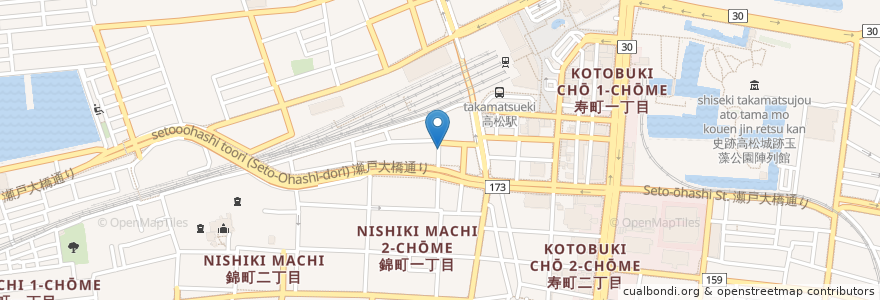 Mapa de ubicacion de TOWN STATiOn en Japonya, 香川県, 高松市.