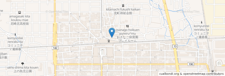 Mapa de ubicacion de 居肴屋 和くわく en Japón, Prefectura De Hyōgo, 尼崎市.