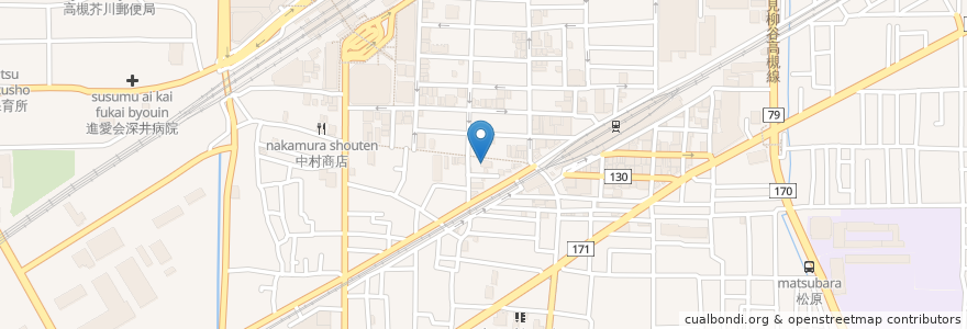 Mapa de ubicacion de 大阪MANMARU en Japón, Prefectura De Osaka, 高槻市.