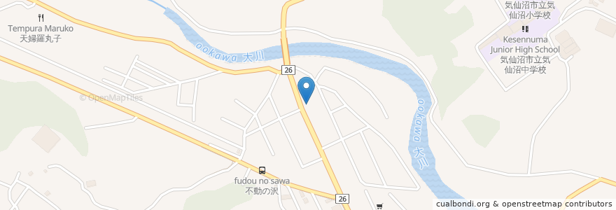 Mapa de ubicacion de 新みやぎ農業協同組合 気仙沼支店 en Japão, 宮城県, 気仙沼市.