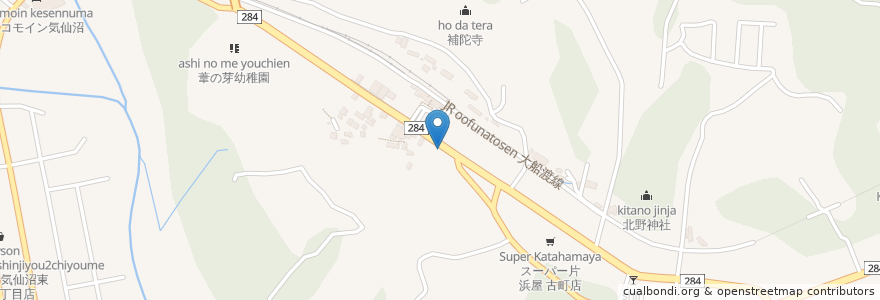 Mapa de ubicacion de スナック 友禅 en 日本, 宫城县, 気仙沼市.