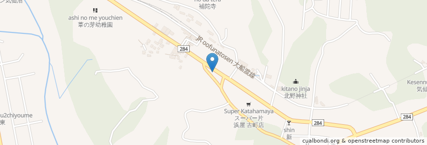 Mapa de ubicacion de 音楽教室 en Japão, 宮城県, 気仙沼市.