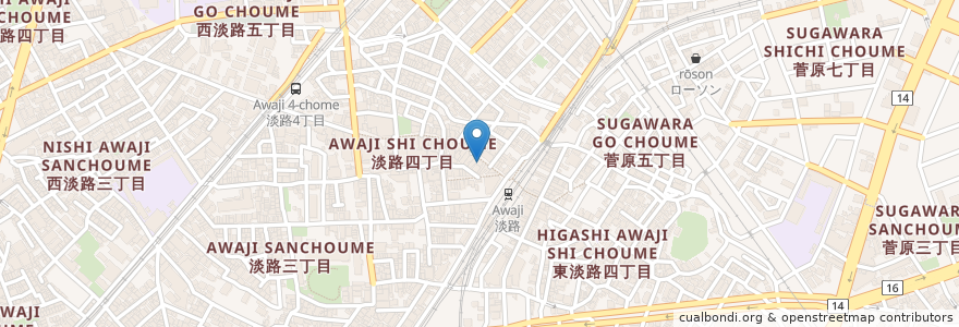 Mapa de ubicacion de ピノキオ en Japan, Osaka Prefecture, Osaka, Higashiyodogawa Ward.