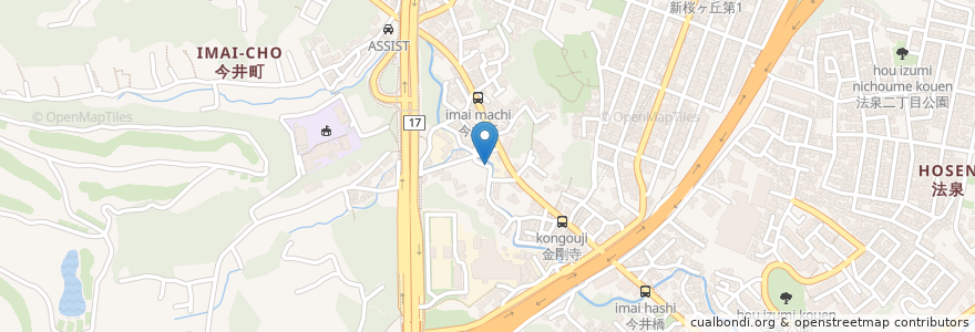 Mapa de ubicacion de 田嶋稲荷大明神 en Japão, 神奈川県, 横浜市, 保土ヶ谷区.
