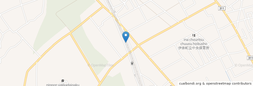 Mapa de ubicacion de タイムズのB 志久有料簡易駐車場 en Япония, Сайтама, 北足立郡, 伊奈町.