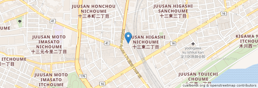 Mapa de ubicacion de Ajito en Jepun, 大阪府, 大阪市, 淀川区.