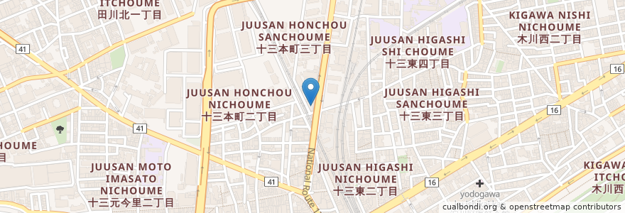 Mapa de ubicacion de 豚の貯金箱 en ژاپن, 大阪府, 大阪市, 淀川区.