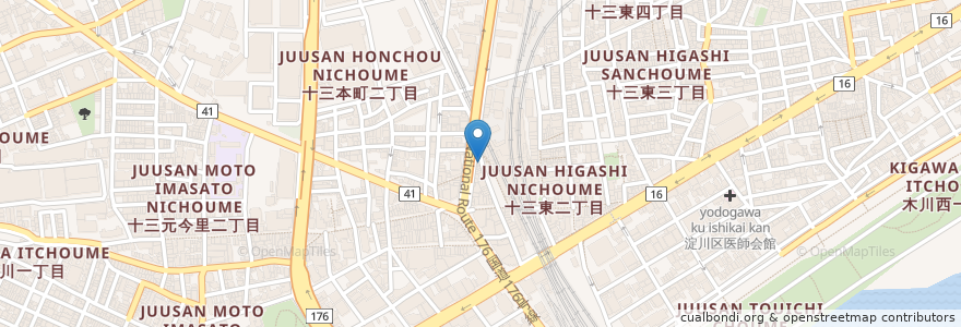 Mapa de ubicacion de Don Gree en Japão, 大阪府, 大阪市, 淀川区.