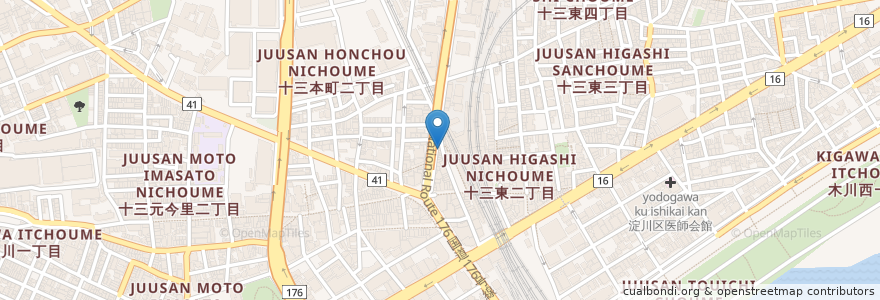 Mapa de ubicacion de トンキ en Giappone, Prefettura Di Osaka, 大阪市, 淀川区.