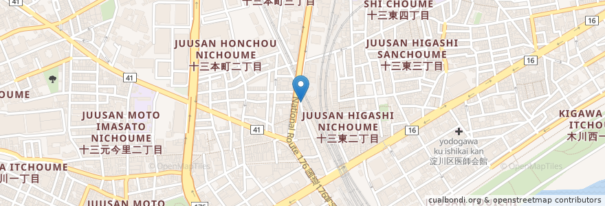 Mapa de ubicacion de メー・トンロー en Japan, 大阪府, Osaka, 淀川区.