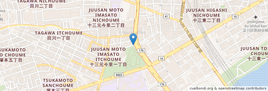 Mapa de ubicacion de cafe Fan's en Japan, Präfektur Osaka, 大阪市, 淀川区.