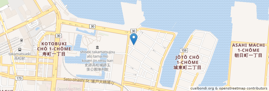 Mapa de ubicacion de Suntory en اليابان, كاغاوا, 高松市.