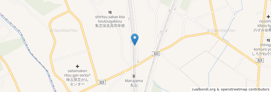 Mapa de ubicacion de タイムズのB 丸山NO.1有料簡易駐車場 en Giappone, Prefettura Di Saitama, 上尾市.