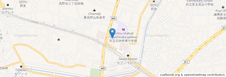 Mapa de ubicacion de ピノキオ幼児舎練馬高野台保育園 en Japão, Tóquio, 練馬区.