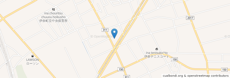 Mapa de ubicacion de 伊奈町志久区公民館 en 日本, 埼玉県, 北足立郡, 伊奈町.