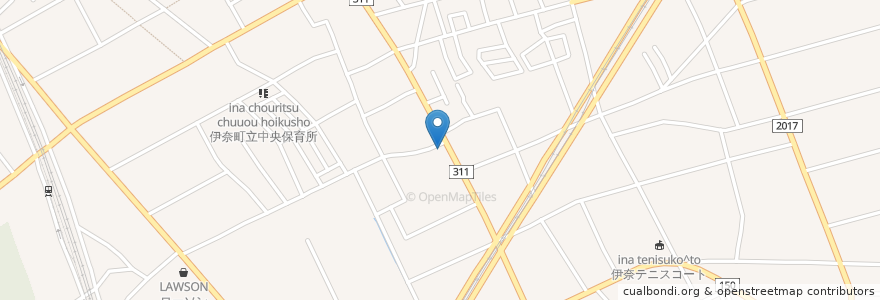 Mapa de ubicacion de いな穂茶屋 en Jepun, 埼玉県, 北足立郡, 伊奈町.