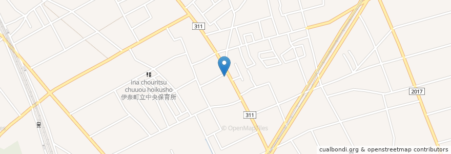 Mapa de ubicacion de アシスト学院 伊奈小室校 en 日本, 埼玉县, 北足立郡, 伊奈町.