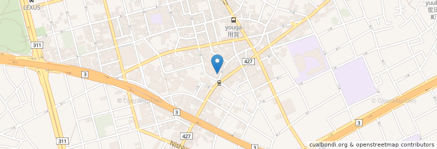 Mapa de ubicacion de ばーみやん軒 en Jepun, 東京都, 世田谷区.