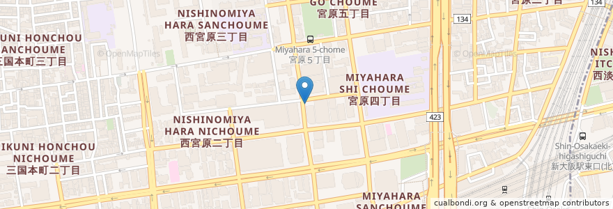 Mapa de ubicacion de ZEN STYLE 一作 en Япония, Осака, 大阪市, 淀川区.