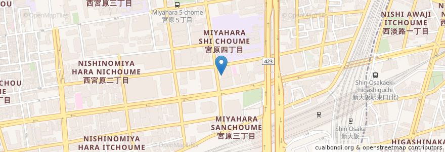 Mapa de ubicacion de がんこ en 日本, 大阪府, 大阪市, 淀川区.