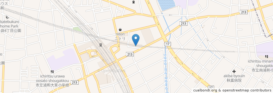Mapa de ubicacion de モスバーガー en 日本, 埼玉県, さいたま市, 南区.