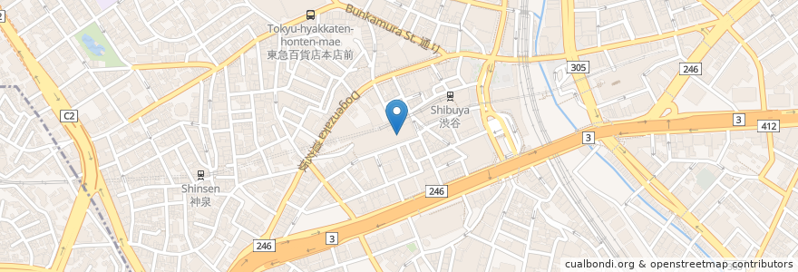 Mapa de ubicacion de コールド・ストーン・クリーマリー/ワッフルズ en 일본, 도쿄도, 시부야구.