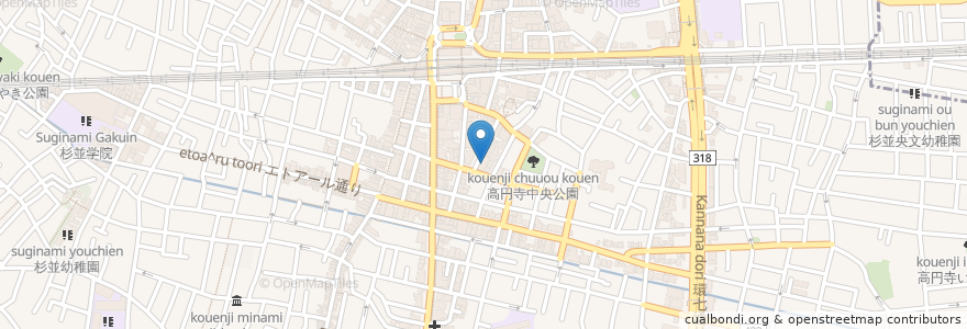 Mapa de ubicacion de 宮下湯(廃業) en 日本, 东京都/東京都, 杉並区.