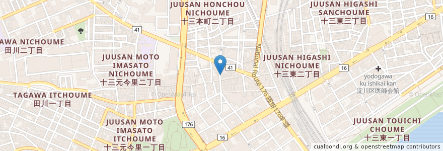 Mapa de ubicacion de 焼き鳥キッチン こけこっ子 en ژاپن, 大阪府, 大阪市, 淀川区.