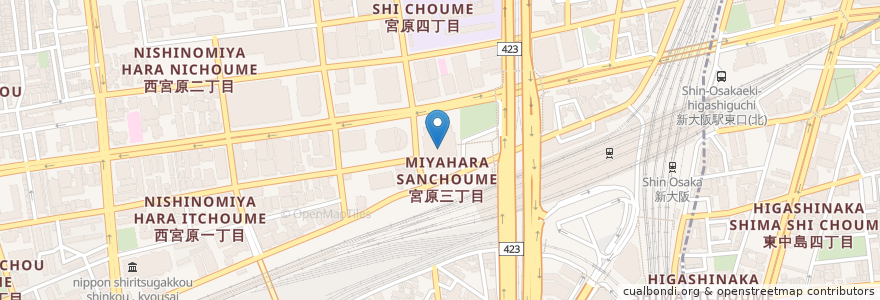 Mapa de ubicacion de 三菱UFJ銀行 en 일본, 오사카부, 오사카, 淀川区.