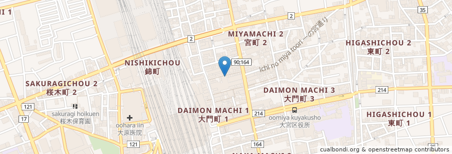 Mapa de ubicacion de Pepper Lunch en 日本, 埼玉县, 埼玉市, 大宮区.
