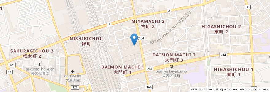 Mapa de ubicacion de 牛タンいろ葉 en 日本, 埼玉県, さいたま市, 大宮区.