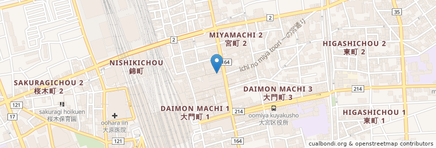 Mapa de ubicacion de Diavola en 日本, 埼玉县, 埼玉市, 大宮区.