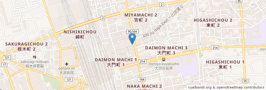 Mapa de ubicacion de Public stand en Japão, 埼玉県, さいたま市, 大宮区.