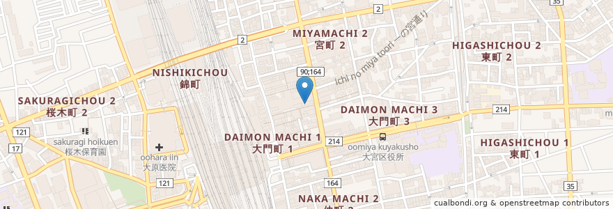 Mapa de ubicacion de Boulogne Cafe en Japan, 埼玉県, さいたま市, 大宮区.