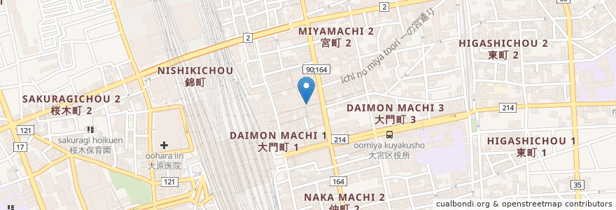 Mapa de ubicacion de 洋風居酒屋バジェナ en 日本, 埼玉县, 埼玉市, 大宮区.