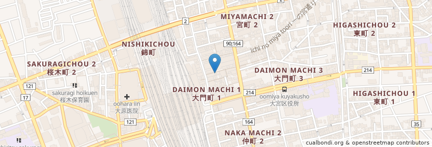 Mapa de ubicacion de 来来軒 en Japon, Préfecture De Saitama, さいたま市, 大宮区.