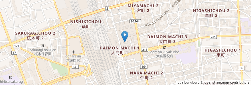 Mapa de ubicacion de 田むら en Giappone, Prefettura Di Saitama, さいたま市, 大宮区.