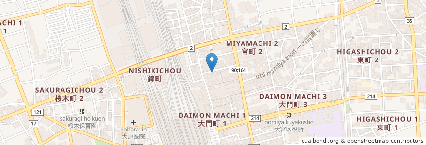 Mapa de ubicacion de トントンオンギー en Japon, Préfecture De Saitama, さいたま市, 大宮区.