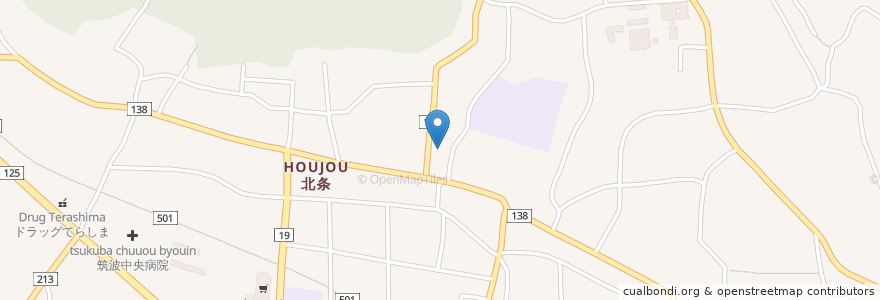Mapa de ubicacion de 広瀬医院 en 日本, 茨城県, つくば市.