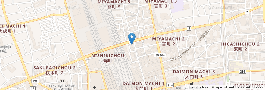 Mapa de ubicacion de うな鐵 en 日本, 埼玉県, さいたま市, 大宮区.