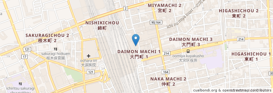 Mapa de ubicacion de REGALO en 日本, 埼玉县, 埼玉市, 大宮区.
