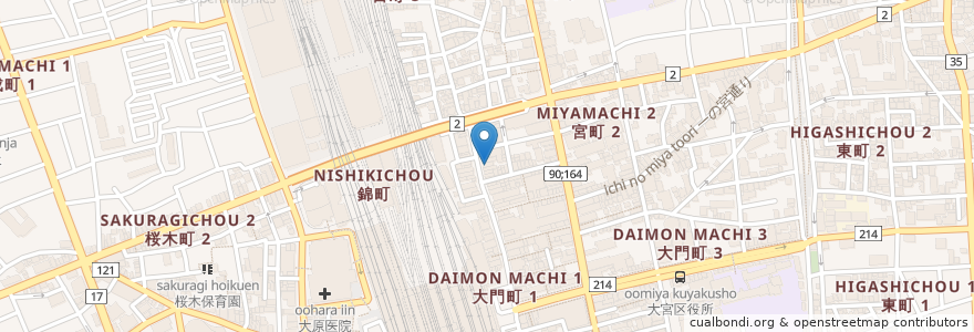 Mapa de ubicacion de 和牛炭火焼肉じろべ en 日本, 埼玉县, 埼玉市, 大宮区.