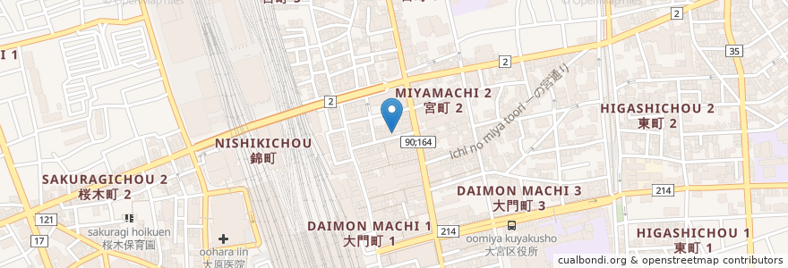 Mapa de ubicacion de トマキュウレモン en 日本, 埼玉县, 埼玉市, 大宮区.